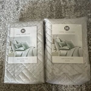 Hotel Collection Layered Frame King & euro  Pillow Sham $240  Gray with Jade